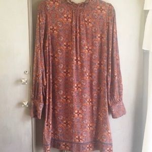 High Ruffled Neck Dress Dark Academia